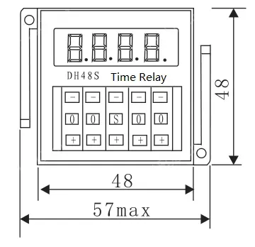 Meishuo DH48S-S AC 12v 24v 110v 5A Electricity Digital Cyclic Timer Delay Relays with Reset and Pause Function