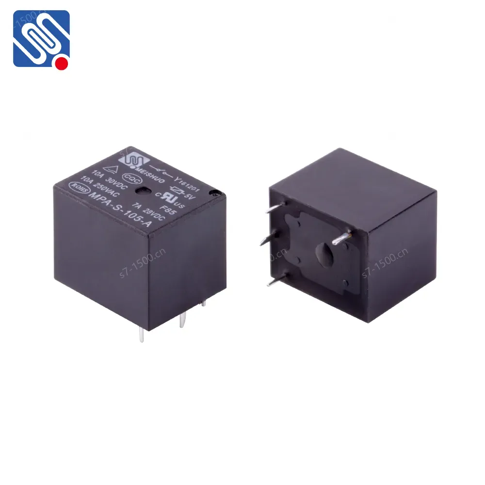 Meishuo MPA-S-124-C Micro Power Relay 5 Pin General Purpose 24V 10A 250VAC Small Size 250Vac Sealed Protection