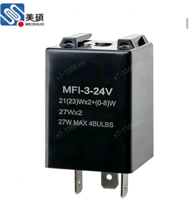 MFI-3-24V 3P 24V DC Low Power Flasher Relay Unit Nickel-plated Copper Multi-Purpose Turn Signal Hazard Warning Made