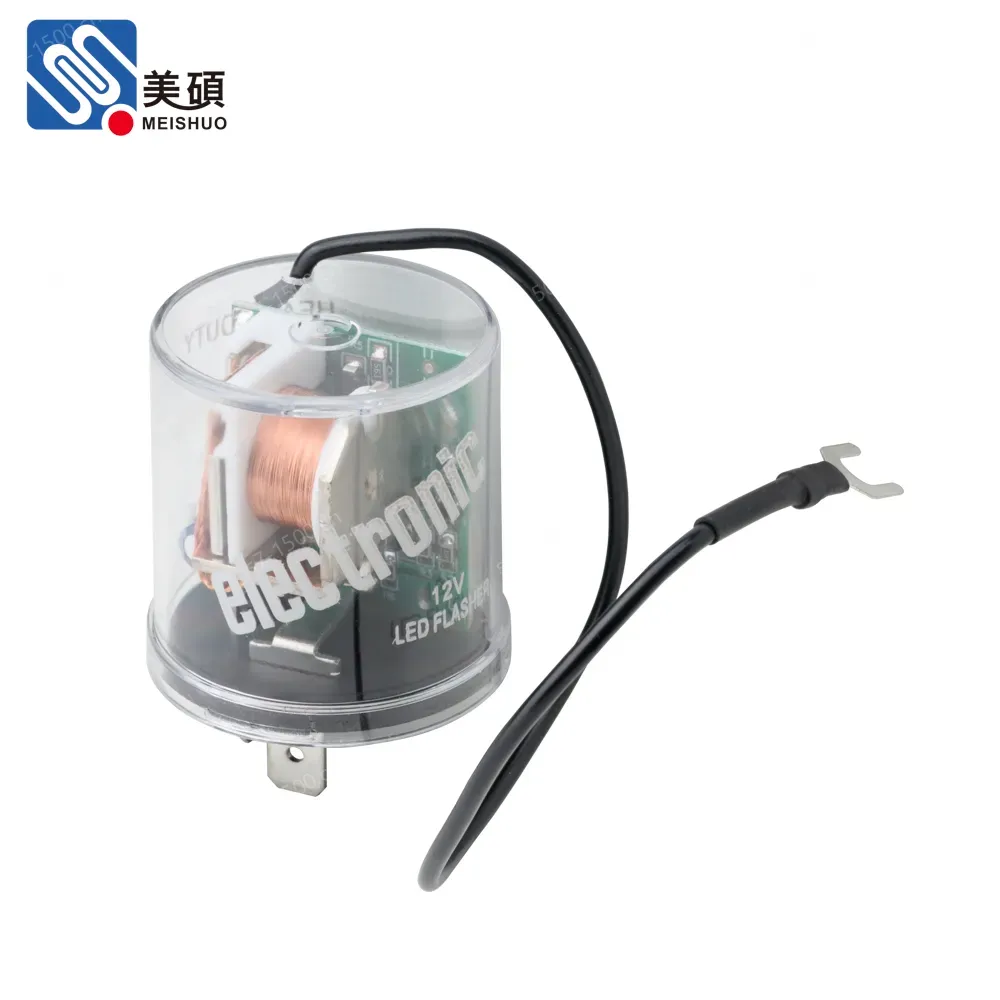LED Electronic Flasher Relay 2P Nickel-plated Copper 12V 24V Sealed Protection for Turn Signal Conversion No Load