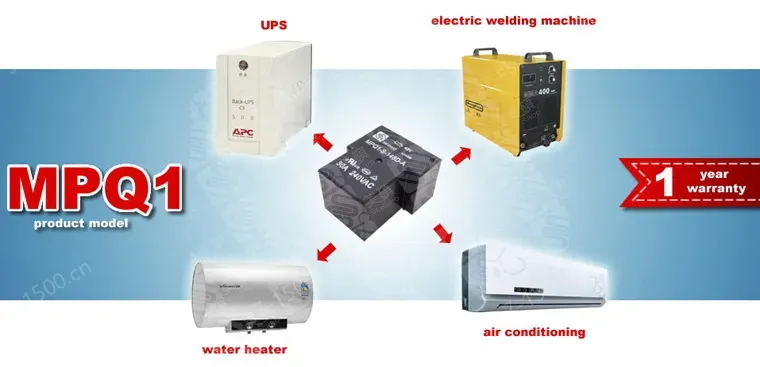 Meishuo MPQ1 Miniature Electromagnetic Relay 4-Pin High Power 30A 240VAC 30VDC 12V Sealed Relays
