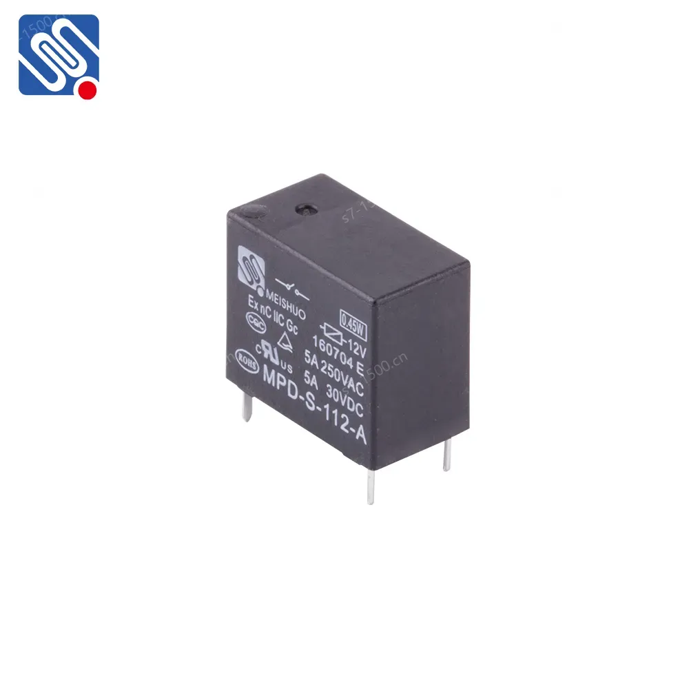 Meishuo MPD - S - 112 - a 0.2W 5A 12V One Group Normal Open PCB sealed Sensitive Type Electromagnetic Relay