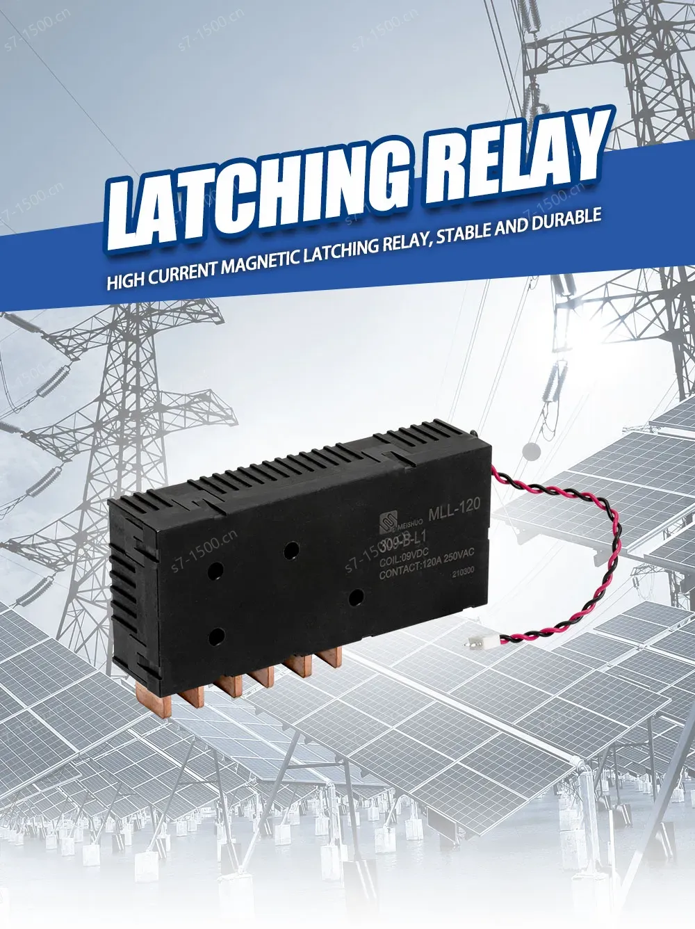 Meishuo Miniature Latching Relay 1.5W Single Coil 9VDC 120A 250vac MLL-120-312-A-L1 Three Contact Groups Normally Open Seale