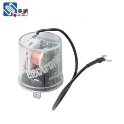 LED Electronic Flasher Relay 2P Nickel-plated Copper 12V 24V Sealed Protection for Turn Signal Conversion No Load