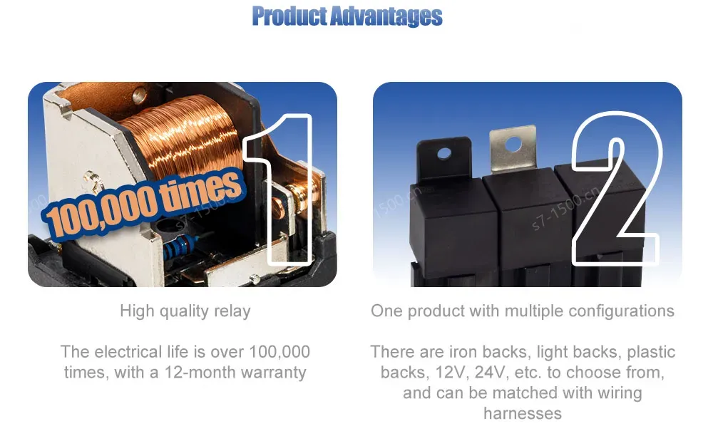 MAB Miniature Epoxy Protected Automotive Relay 12V 40A 4Pins for Auto Car Truck Marine Boats