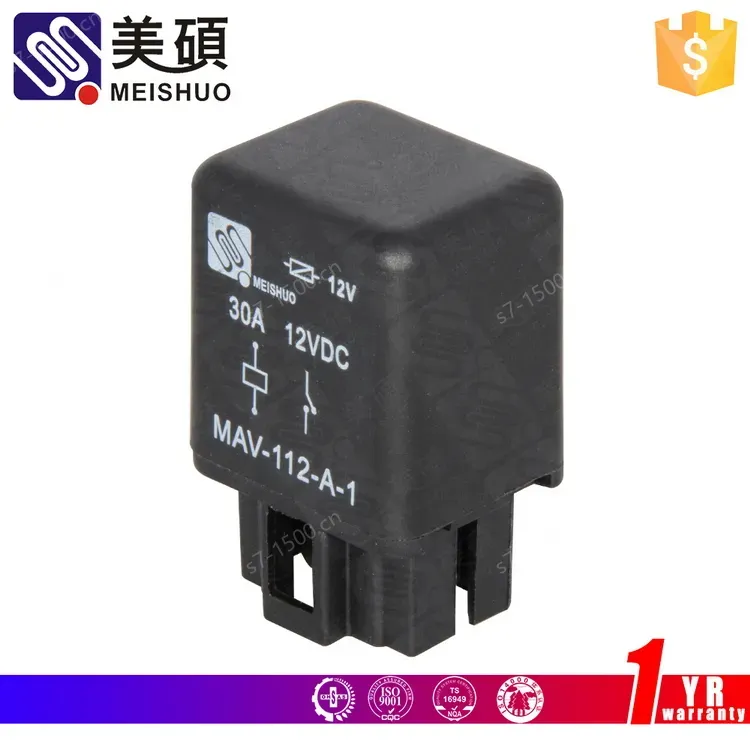 Meishuo MAH - 112 - B - 4 Relay 30amp Normally Closed Car Relay with Plastic Bracket Relay