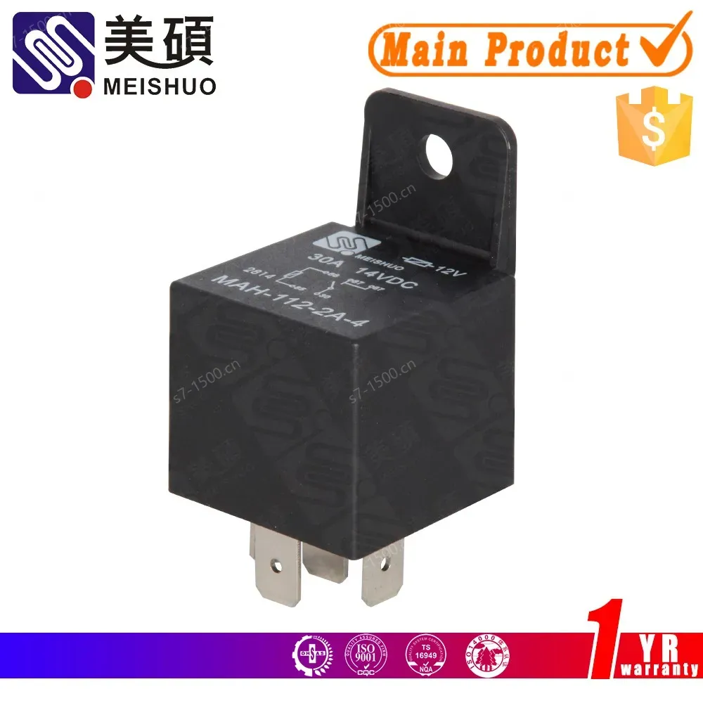 Meishuo MAH - 112 - B - 4 Relay 30amp Normally Closed Car Relay with Plastic Bracket Relay