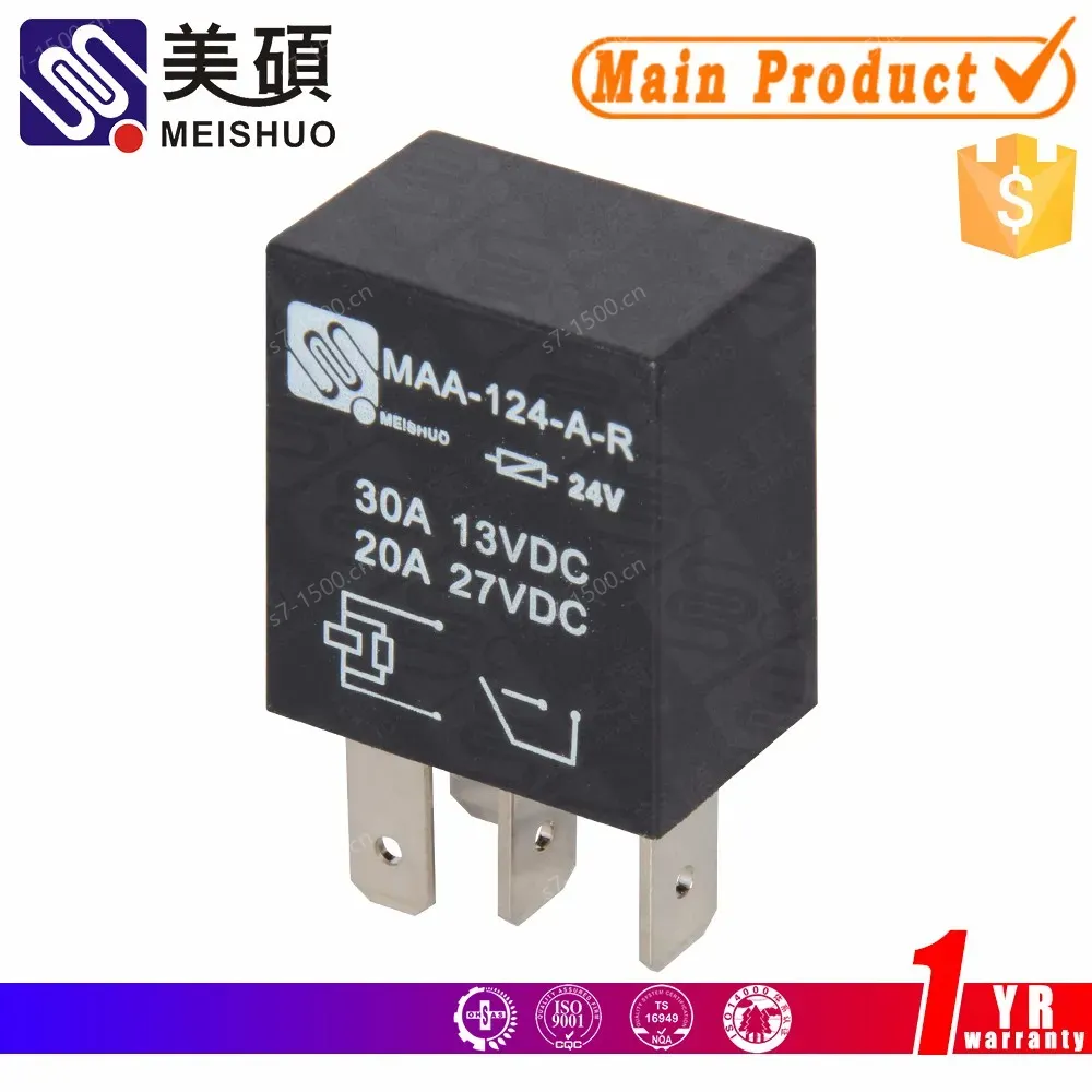 Meishuo MAH - 112 - B - 4 Relay 30amp Normally Closed Car Relay with Plastic Bracket Relay