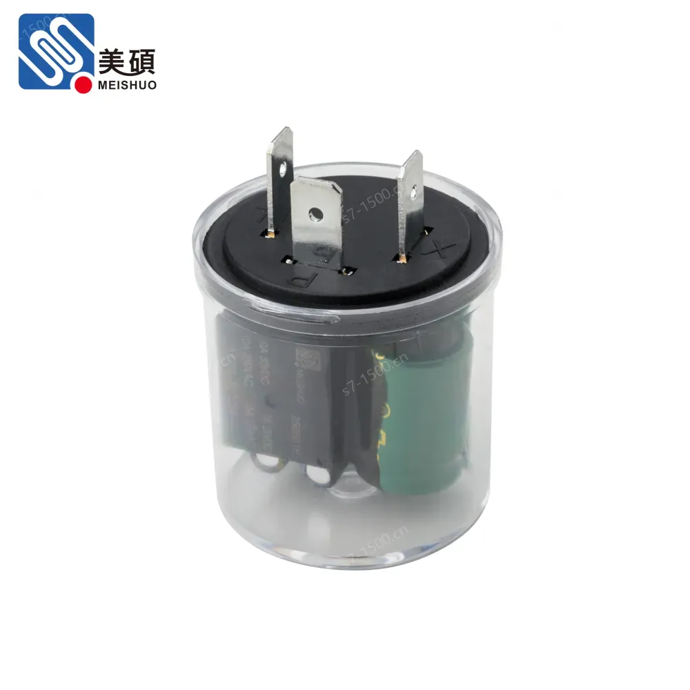 24V DC 3P Low Power Anti-Hyperflash Electronic Flasher Relay Nickel-plated Copper Contacts Sealed Protection for Car
