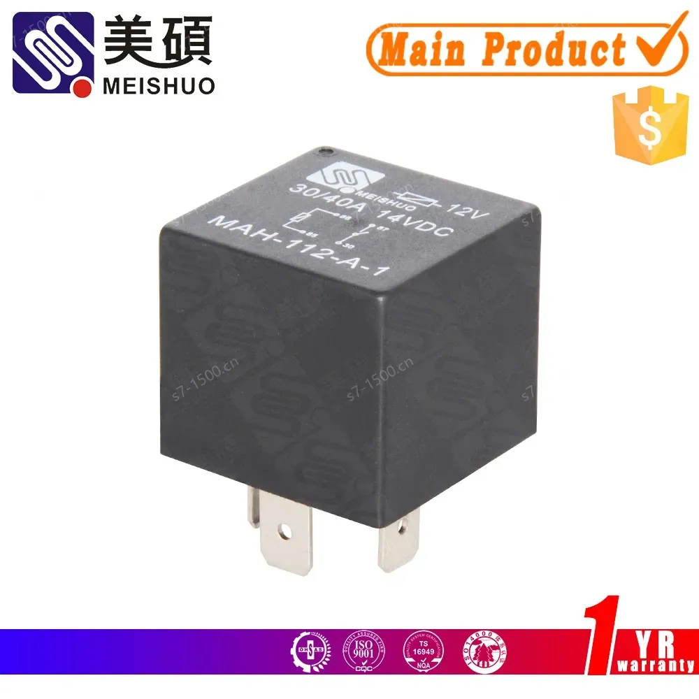 Meishuo MAH - 112 - B - 4 Relay 30amp Normally Closed Car Relay with Plastic Bracket Relay