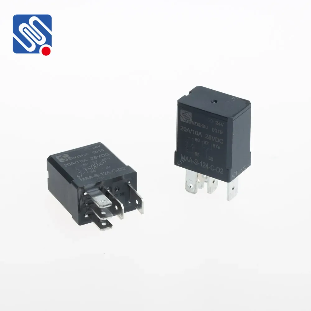 New Meishuo MAA-S-124-C-D2 12VDC 30A Automotive Car Relay with Parallel Diode for Replacement