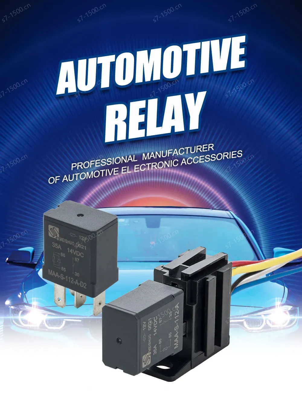 Meishuo MAA 5pin Auto Relay 12v 35a/28vdc 12v Dc 5pin Power Automotive Relay with 40a Rated Current for Car Spare Parts