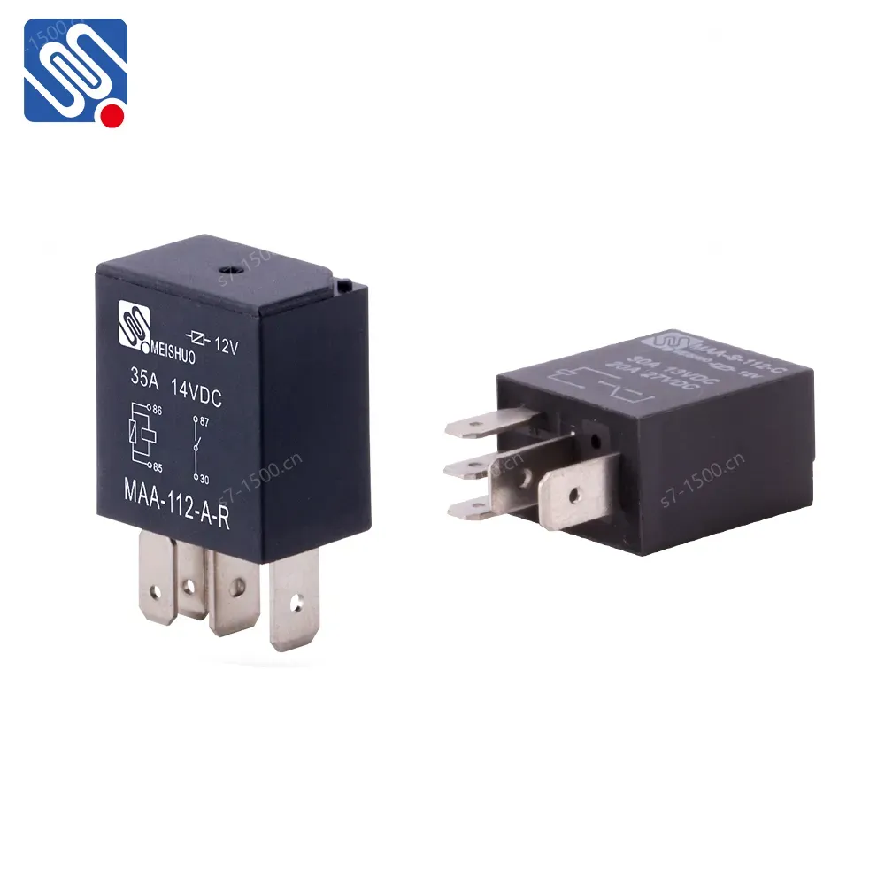 Meishuo MAA 12V 35A Waterproof Black Violet Relay Switch for Car New Reliability for Automobile Fog Lamp Air Conditioner