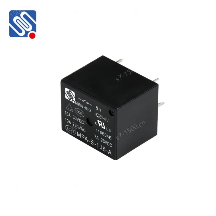 Meishuo MPA-S-106-A T73 10mpa 6v 4pins General Purpose Jqc-3f Miniature Universal Relay Size Pcb Relay 6v Rele