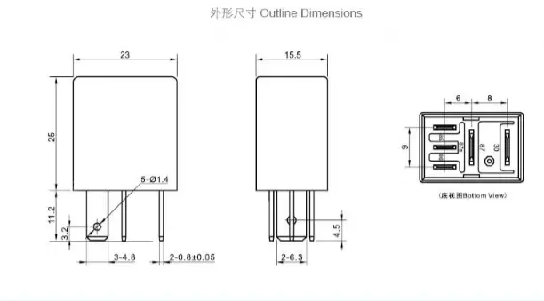 New Meishuo MAA-S-124-C-D2 12VDC 30A Automotive Car Relay with Parallel Diode for Replacement