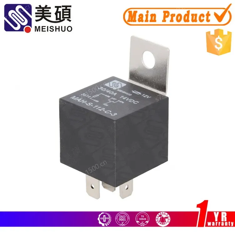 Meishuo MAH - 112 - B - 4 Relay 30amp Normally Closed Car Relay with Plastic Bracket Relay