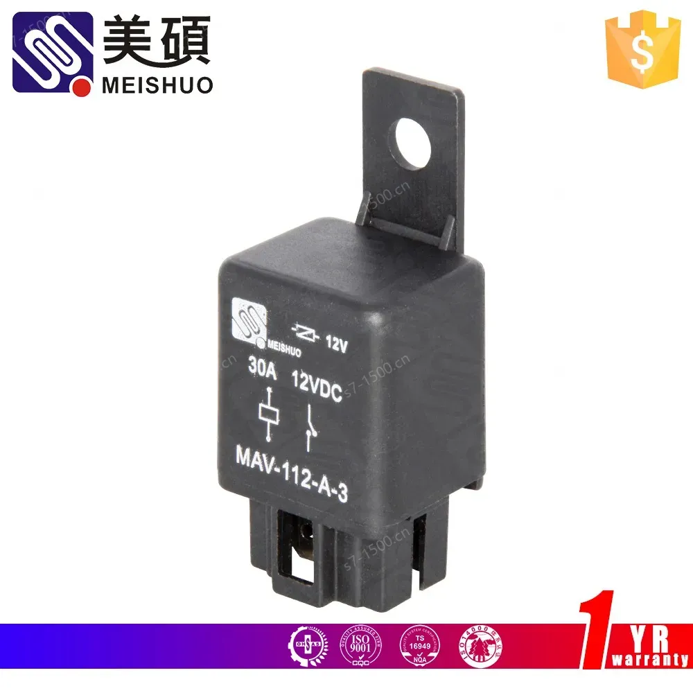 Meishuo MAH - 112 - B - 4 Relay 30amp Normally Closed Car Relay with Plastic Bracket Relay