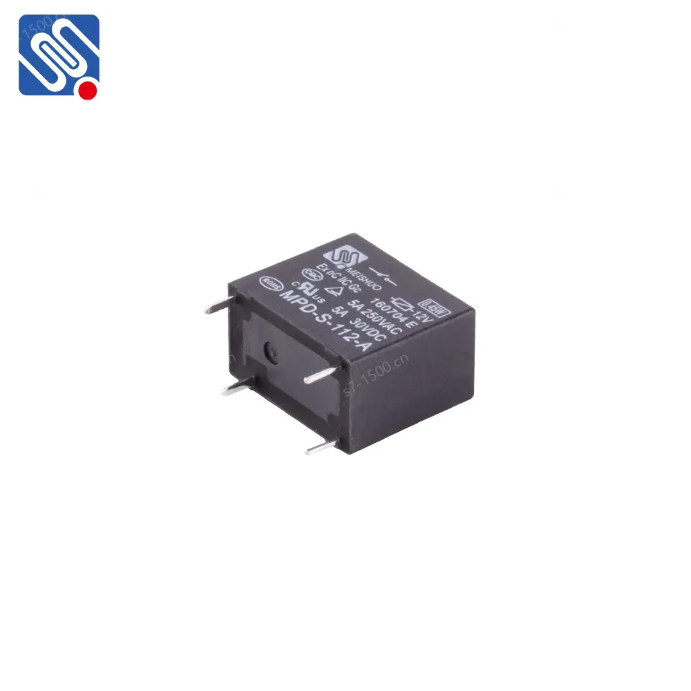Meishuo MPD - S - 112 - a 0.2W 5A 12V One Group Normal Open PCB sealed Sensitive Type Electromagnetic Relay
