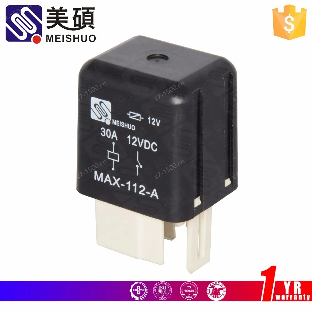 Meishuo MAH - 112 - B - 4 Relay 30amp Normally Closed Car Relay with Plastic Bracket Relay